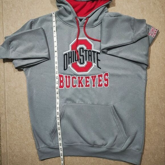 Ohio State Buckeyes Gray Long Sleeve Hoodie #L - Picture 4 of 5